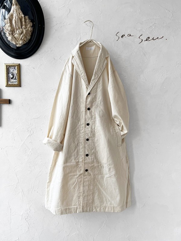 画像1: seasew.／109 オックステーラードジャケット・生成り (1)