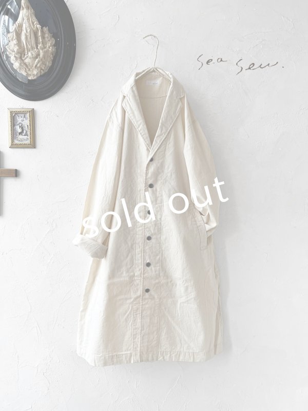 画像1: seasew.／109 オックステーラードジャケット・生成り (1)