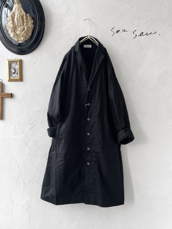 画像2: seasew./109 オックステーラードジャケット・ブラック (2)