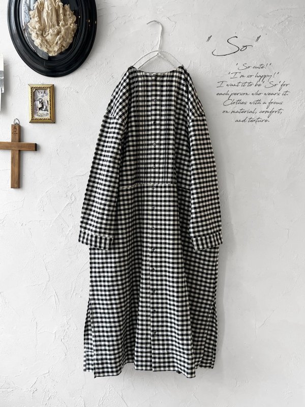 画像1: SO/フロントタックワンピース・ギンガム (1)