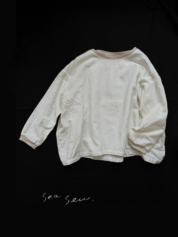 画像1: seasew.／302 コットンリネンバルーンプルオーバー・オフ (1)