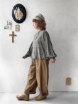 画像8: SO/バルーンスリーブブラウス・ブラウングレンチェック (8)