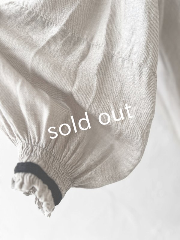 画像12: SO/バルーンスリーブブラウス・ベージュグレンチェック (12)