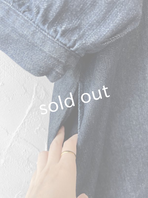 画像5: 08mab/デニムパフスリーブワンピース・インディゴ (5)