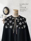 画像1: MARCHE' DE SOEUR／タッセルティペット・黒刺繍 (1)