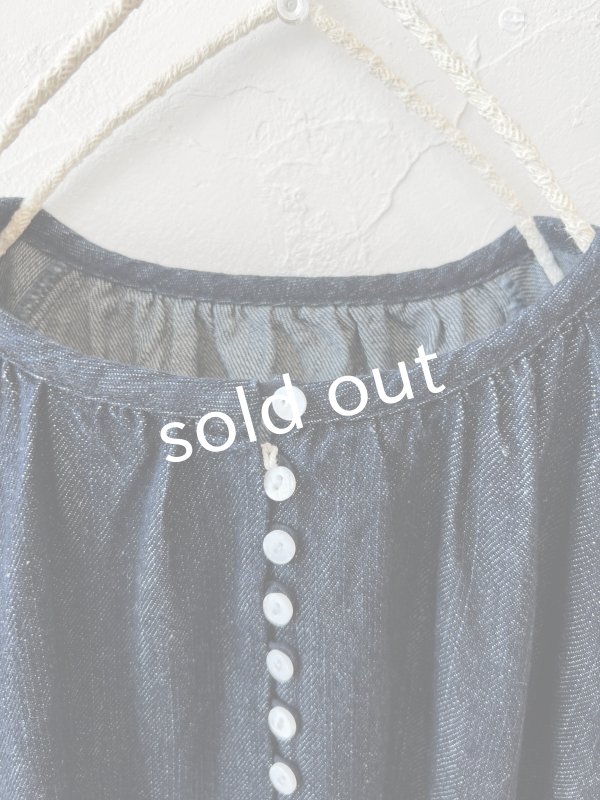 画像3: 08mab/デニムパフスリーブワンピース・インディゴ (3)