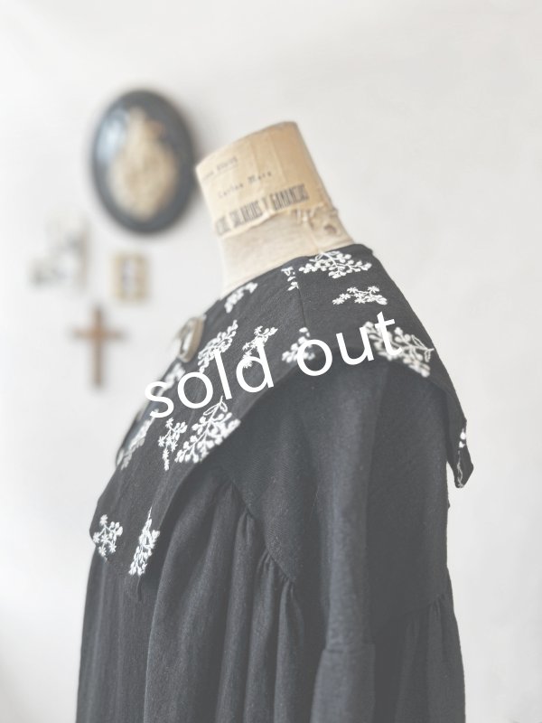 画像3: MARCHE' DE SOEUR／タッセルティペット・黒刺繍 (3)