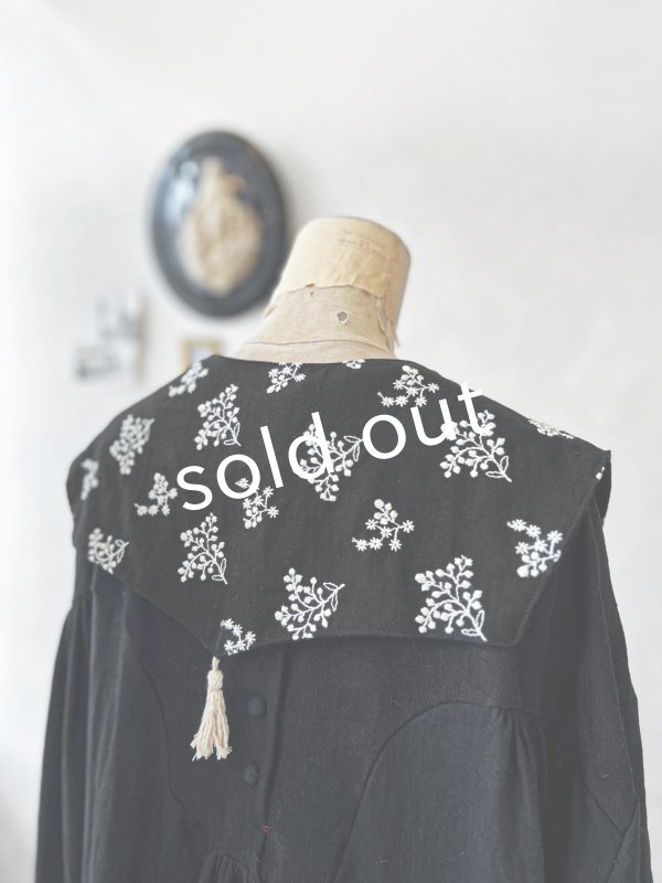 画像4: MARCHE' DE SOEUR／タッセルティペット・黒刺繍 (4)