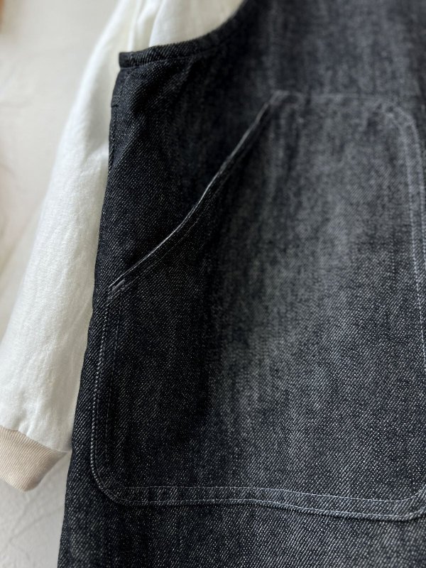 画像6: seasew.／109 デニムオーバーオール・チャコール (6)