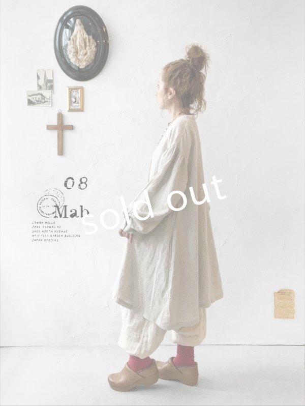 画像1: 08mab/ボタンチュニック・キナリ (1)