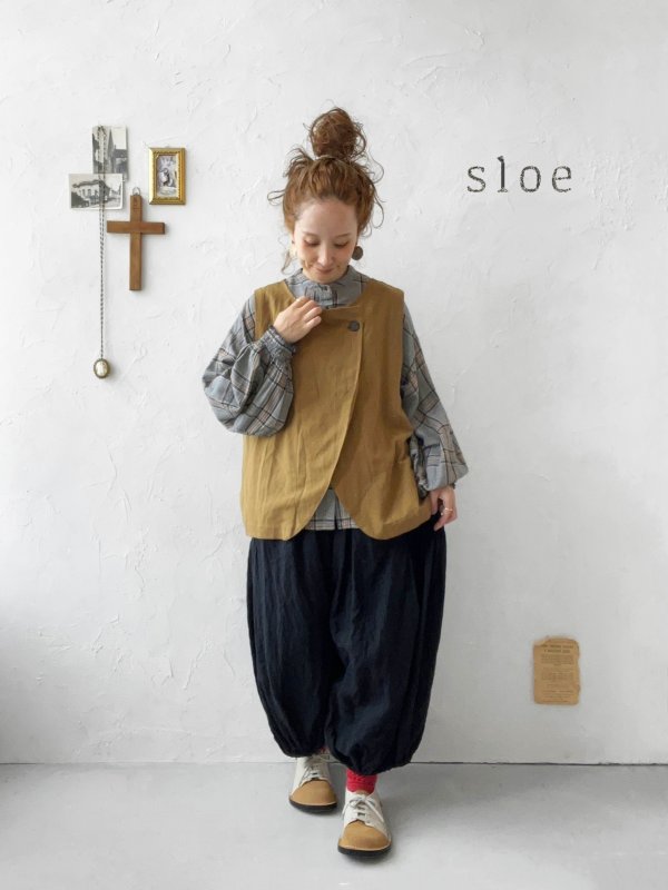 画像7: sloe/2wayラウンドベスト・ナチュラル (7)