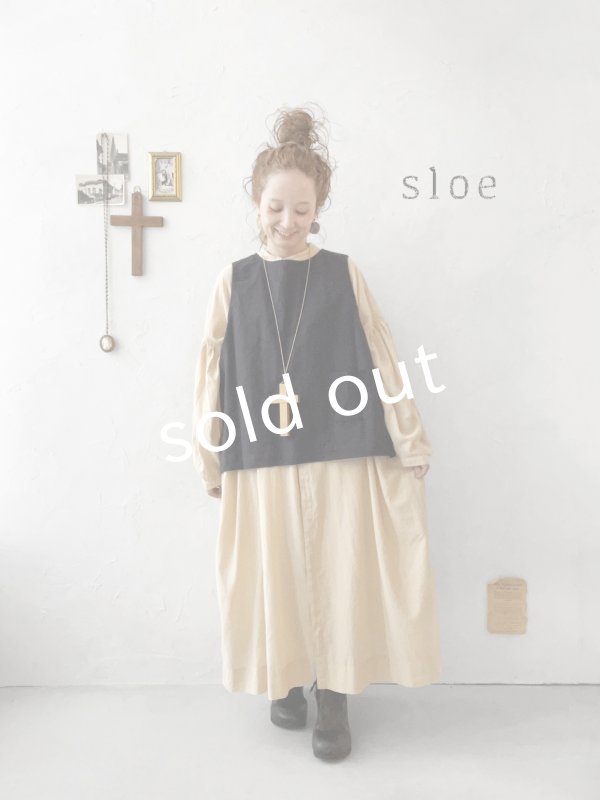 画像6: sloe/2wayポケットボタンベスト・ブラック (6)