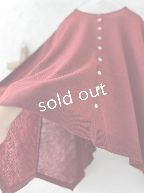 画像3: SO／2wayフレアカーディガン・ボルドー (3)