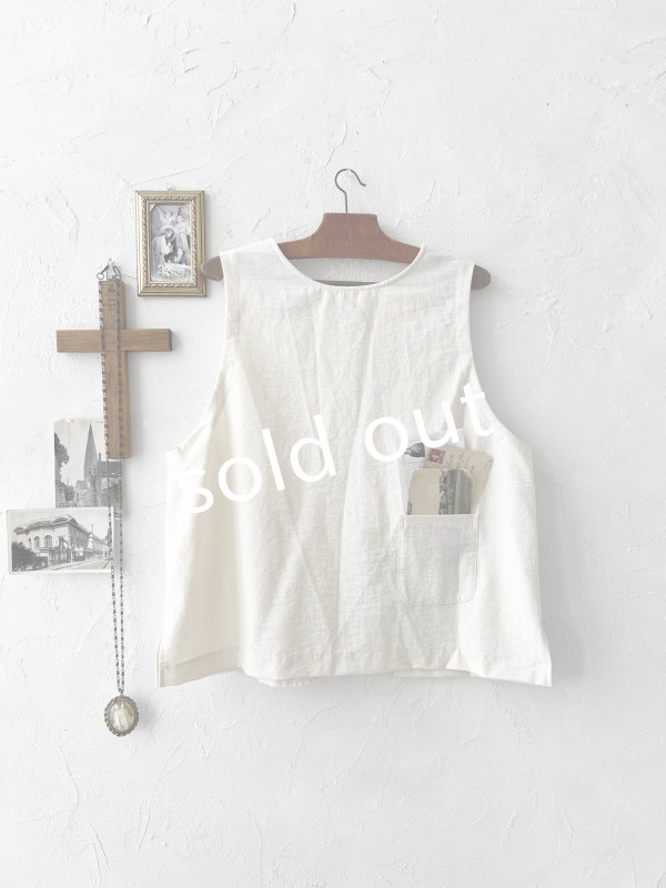 画像3: sloe/2wayポケットボタンベスト・アイボリー (3)