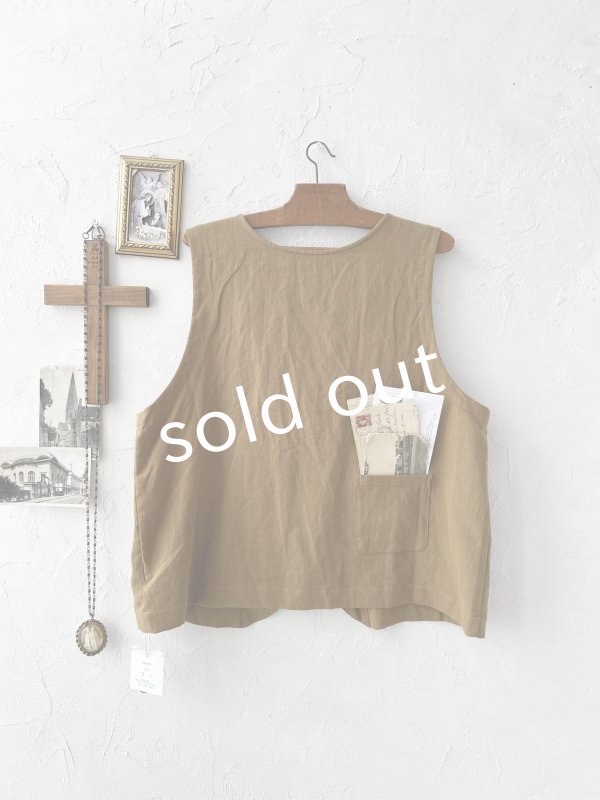 画像7: sloe/2wayラウンドベスト・キャメル (7)