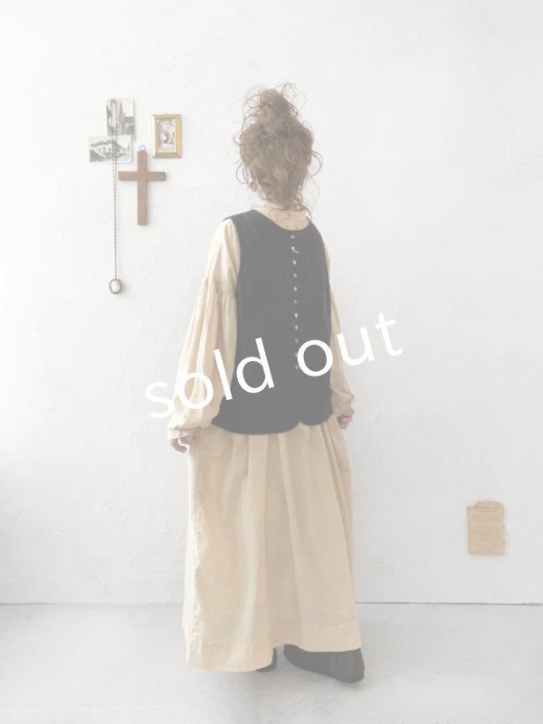 画像7: sloe/2wayポケットボタンベスト・ブラック (7)