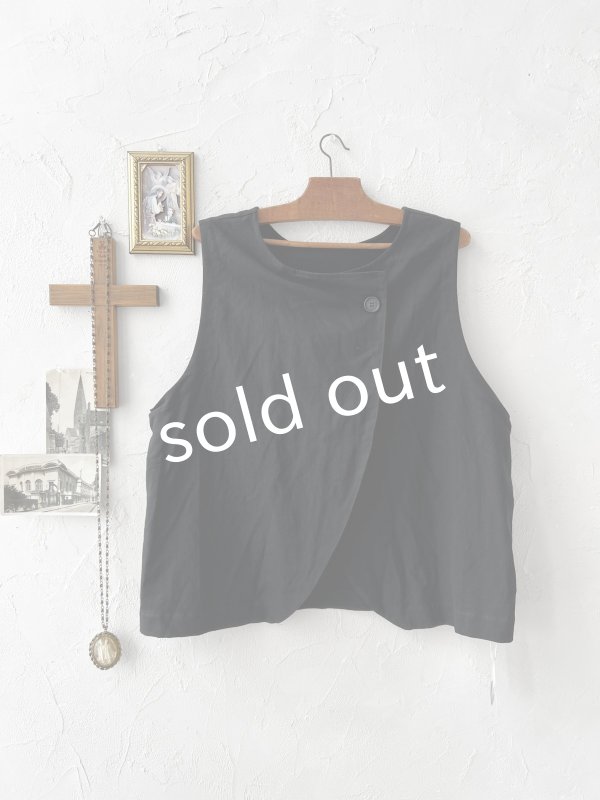 画像1: sloe/2wayラウンドベスト・ブラック (1)