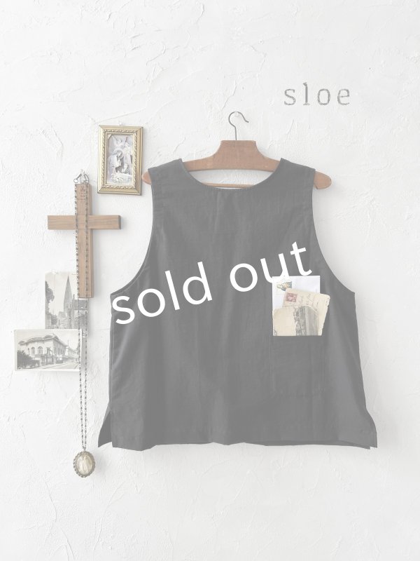 画像1: sloe/2wayポケットボタンベスト・ブラック (1)