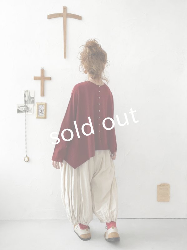 画像8: SO／2wayフレアカーディガン・ボルドー (8)