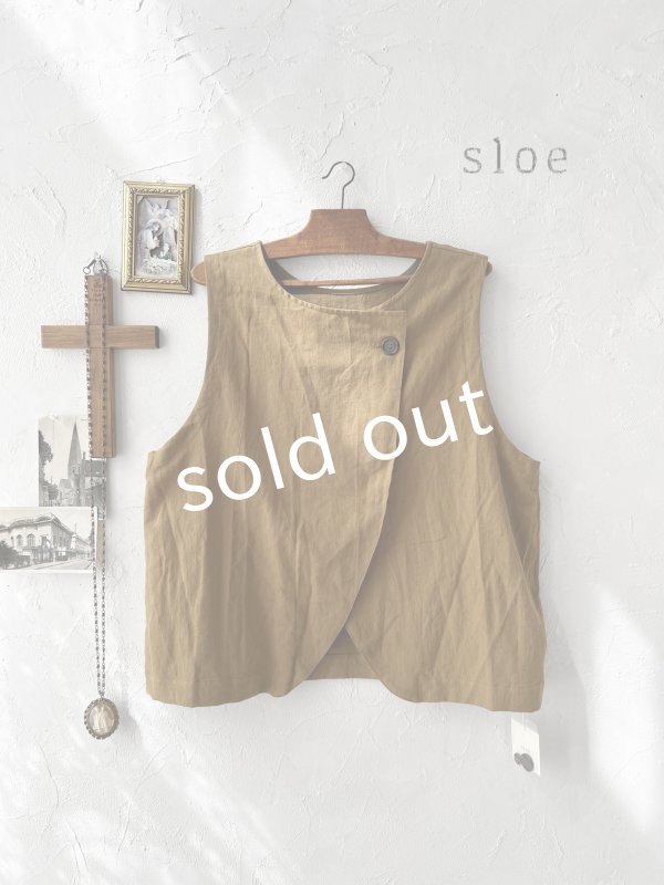 画像2: sloe/2wayラウンドベスト・キャメル (2)