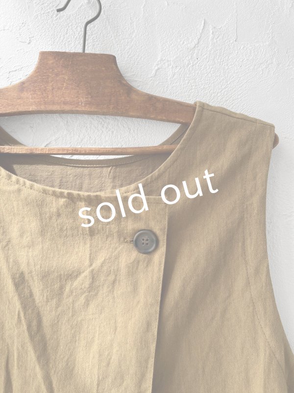 画像3: sloe/2wayラウンドベスト・キャメル (3)