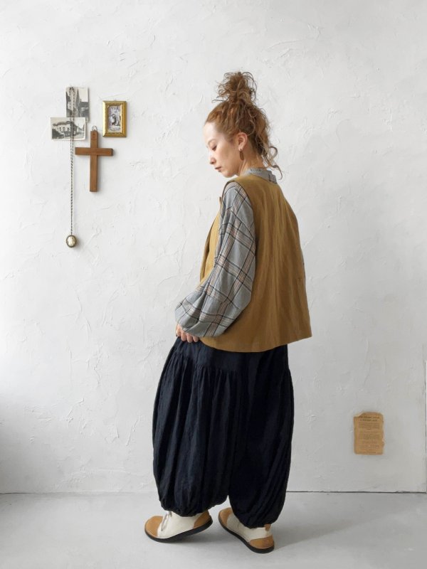 画像8: sloe/2wayラウンドベスト・ナチュラル (8)