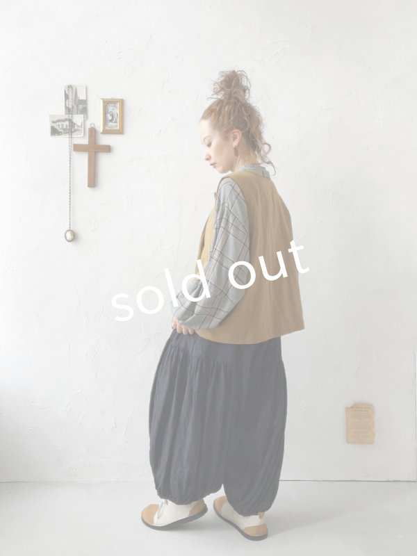 画像9: sloe/2wayラウンドベスト・キャメル (9)