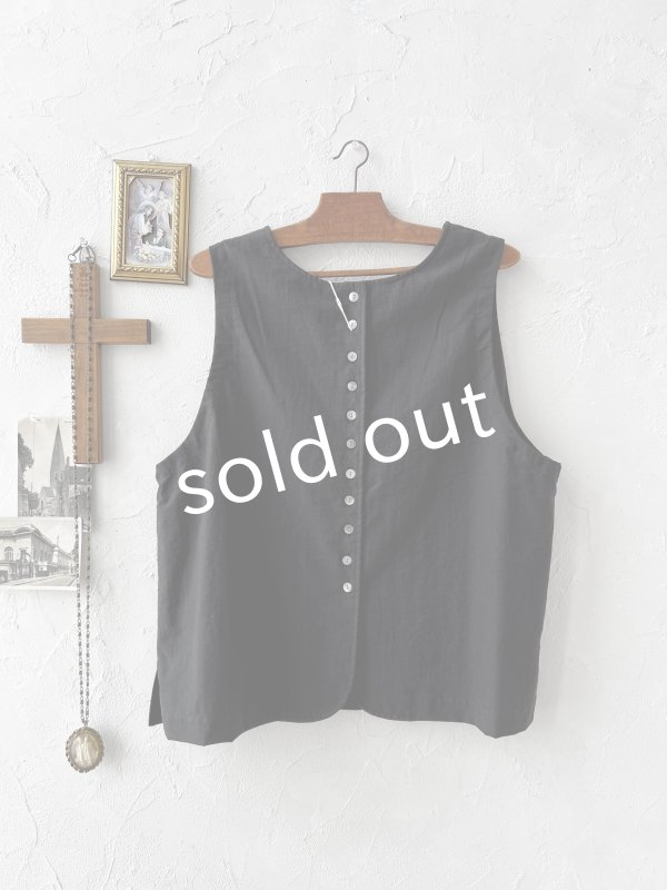 画像3: sloe/2wayポケットボタンベスト・ブラック (3)