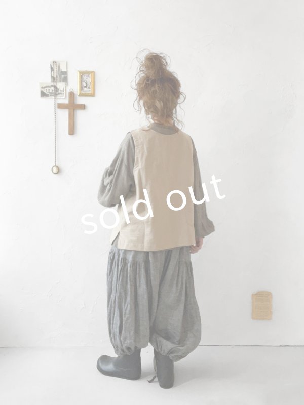 画像7: sloe/2wayポケットボタンベスト・ベージュ (7)