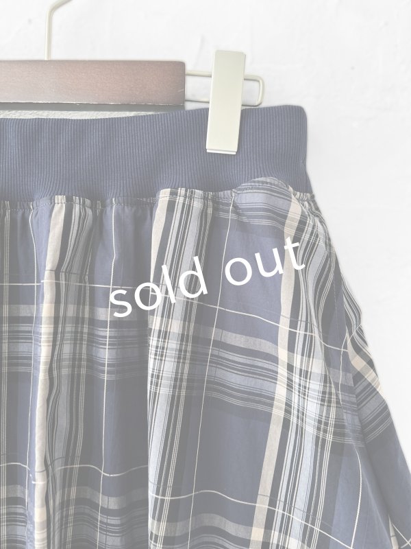 画像3: sloe/チェックバルーンスカート・ネイビー (3)