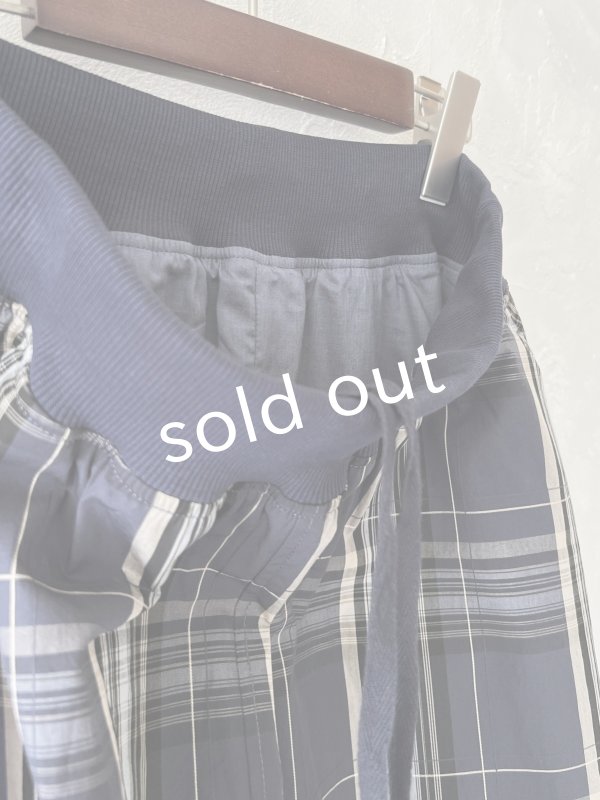画像6: sloe/チェックバルーンスカート・ネイビー (6)