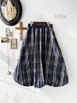 画像1: sloe/チェックバルーンスカート・ネイビー (1)