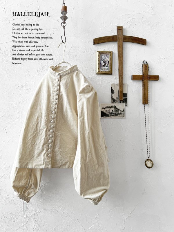 画像6: HALLELUJAH／5, Victorian Chemise ヴィクトリア時代ブラウス・off-white (6)