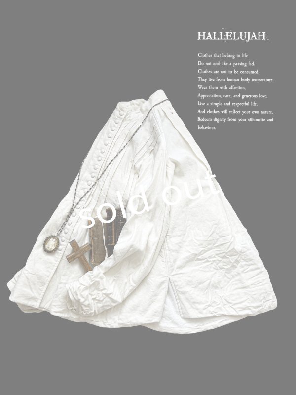 画像3: HALLELUJAH／8, Chemise de Baptême（Model 1920’s）クリスチャンブラウス・off-white (3)