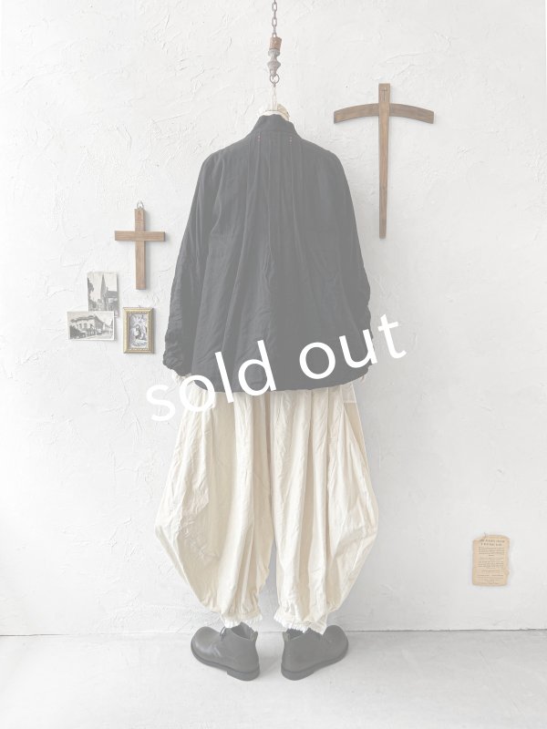 画像13: HALLELUJAH／8, Chemise de Baptême（Model 1920’s）クリスチャンブラウス・black (13)