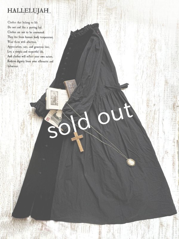 画像1: HALLELUJAH／4, Jeune paysanne 農民の少女服・black/black (1)