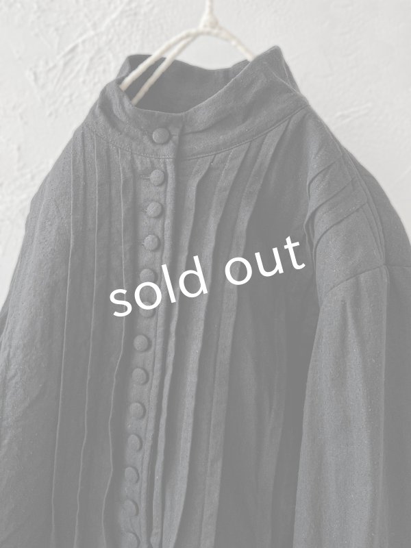 画像6: HALLELUJAH／8, Chemise de Baptême（Model 1920’s）クリスチャンブラウス・black (6)