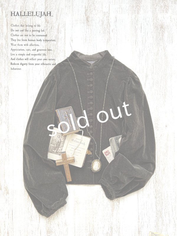 画像1: HALLELUJAH／5, Victorian Chemise ヴィクトリア時代ブラウス・chocolate (1)