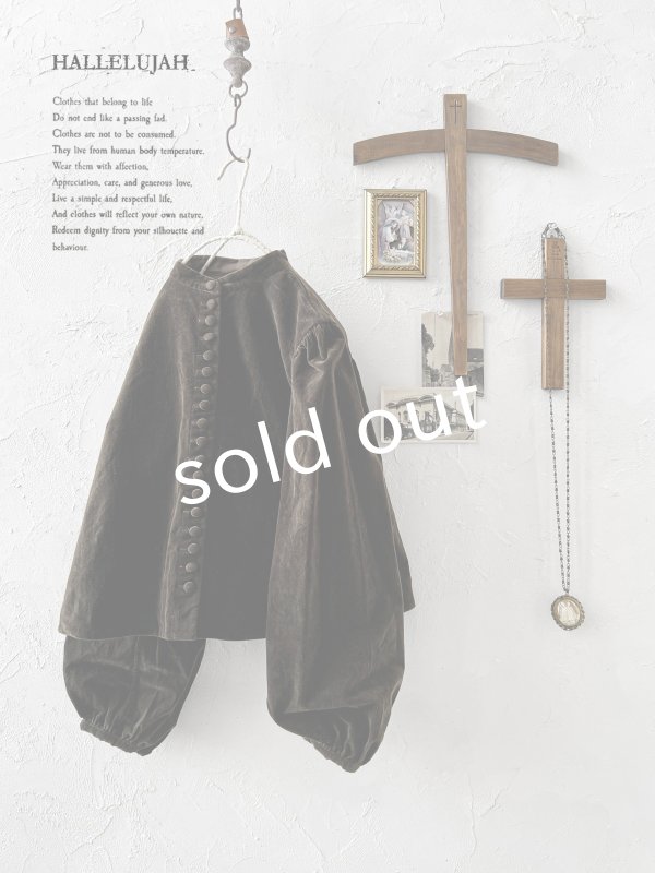 画像5: HALLELUJAH／5, Victorian Chemise ヴィクトリア時代ブラウス・chocolate (5)