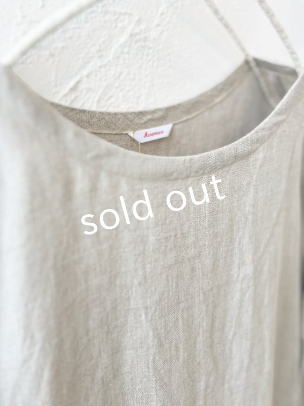 画像6: Avenue／赤チェック切り替えギャザーワンピース・生成り (6)