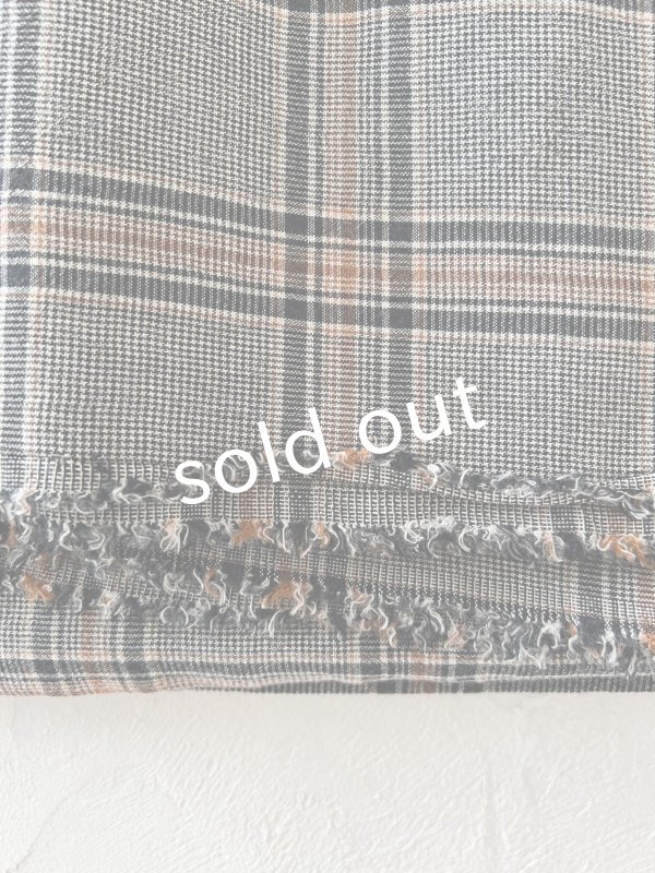 画像3: SO／大判ストール・ブラウングレンチェック (3)