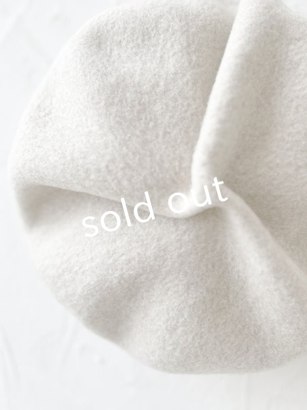 画像2: sleep slope/大きなホイップベレー・アイボリー (2)