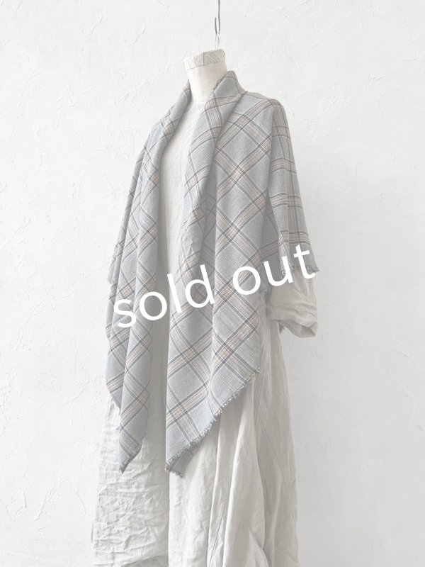 画像4: SO／大判ストール・ブラウングレンチェック (4)