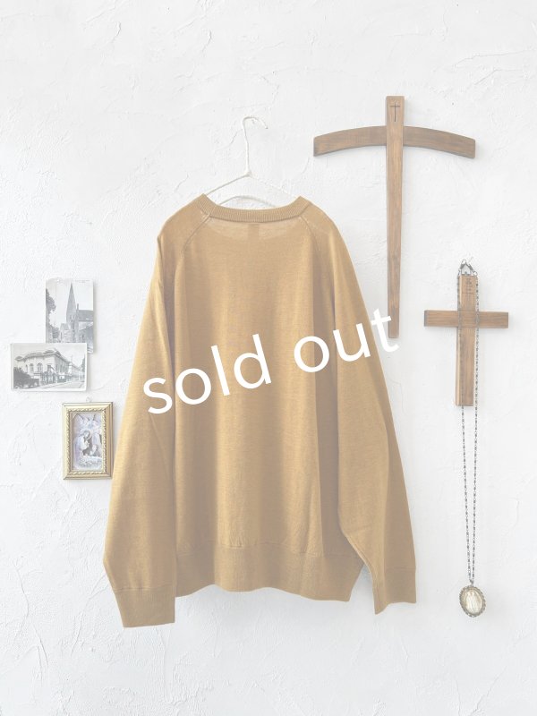 画像6: SO／ワイドラグランニットプルオーバー・キャメル (6)