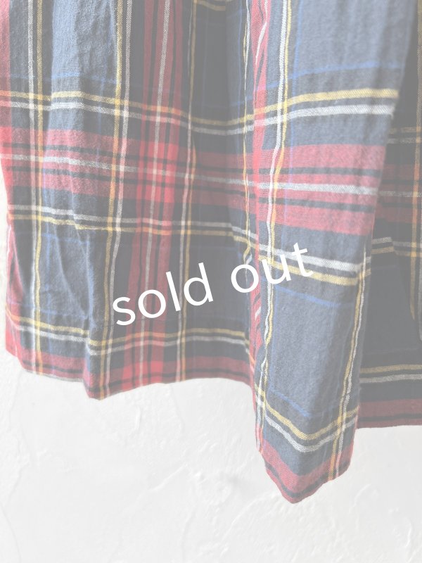 画像3: Avenue／ギャザースカート・ネイビーチェック (3)