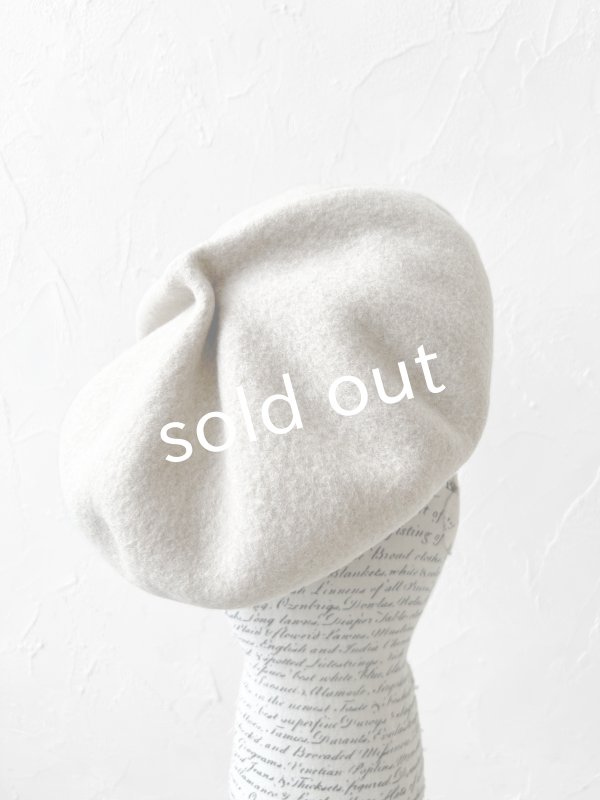 画像3: sleep slope/大きなホイップベレー・アイボリー (3)