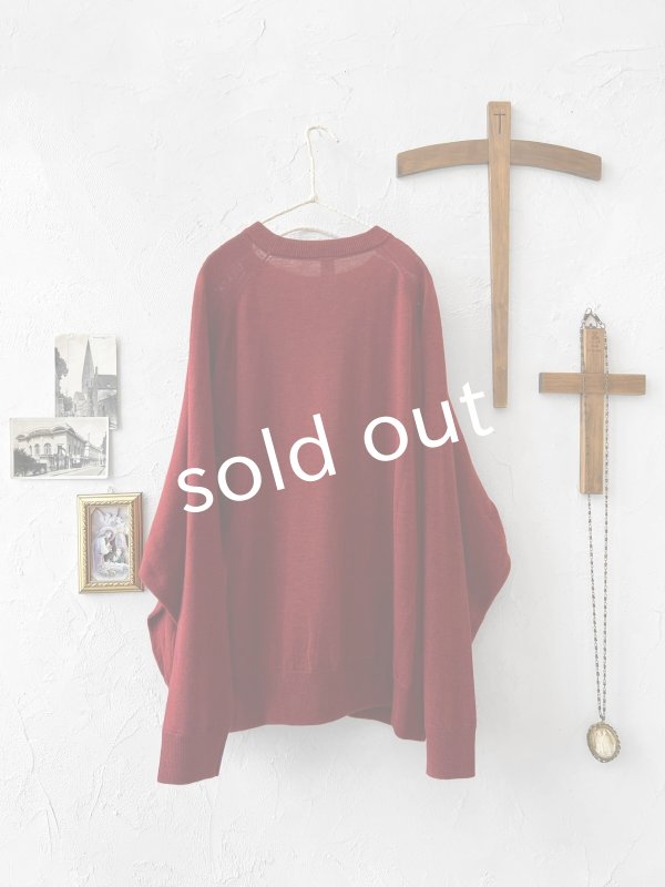 画像7: SO／ワイドラグランニットプルオーバー・ボルドー (7)