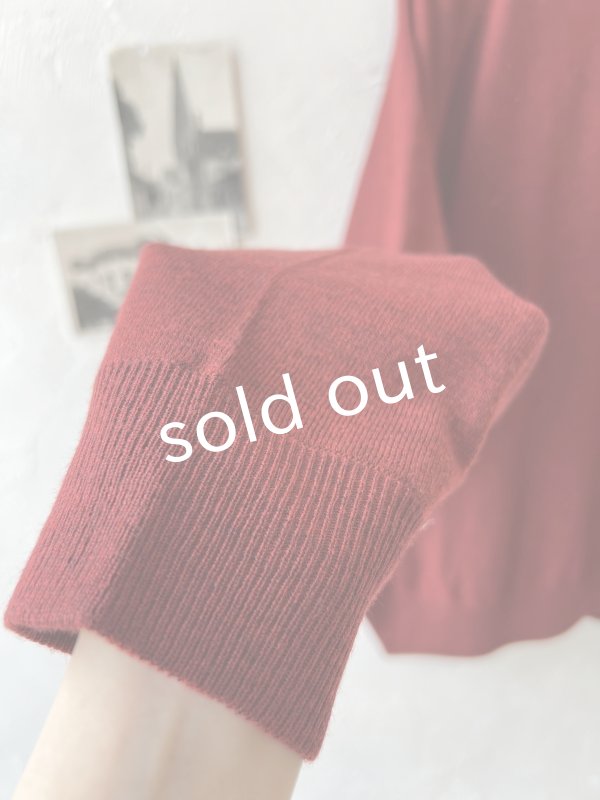 画像5: SO／ワイドラグランニットプルオーバー・ボルドー (5)