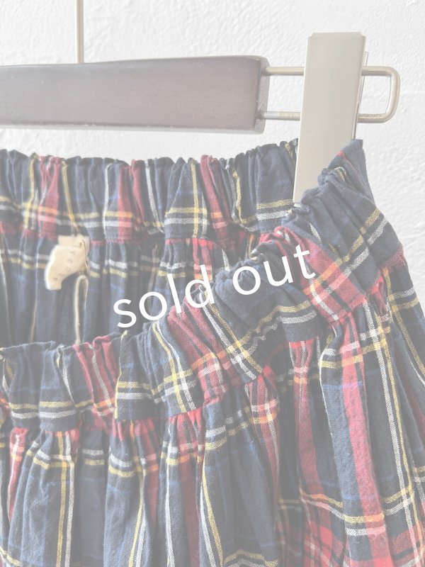 画像6: Avenue／ギャザースカート・ネイビーチェック (6)