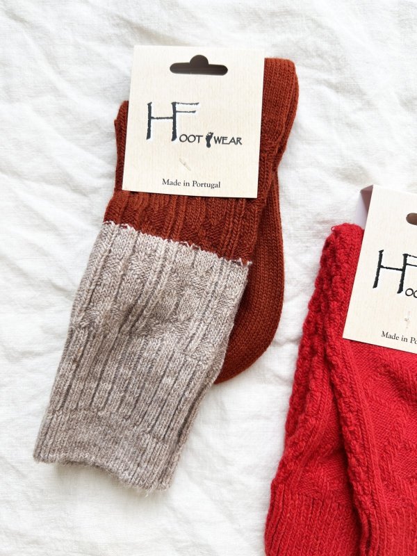 画像3:  H FOOTWEAR WOOL／赤ソックス (3)